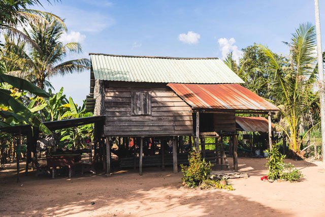 Traditionelle Hütte in Kambodscha